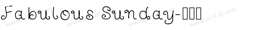 Fabulous Sunday字体转换